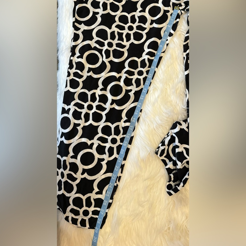 Natori Black and White Floral Print Pajama Pants Size XL, 100% Rayon - Picture 7 of 9